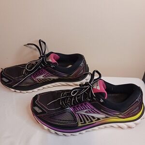 Brooks Glycerin 13 Womens Running Shoes Black Purple Lime 1201911B019 Size 9.5